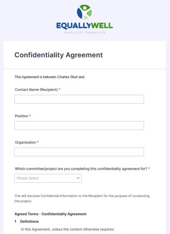 Confidentiality Agreement form image